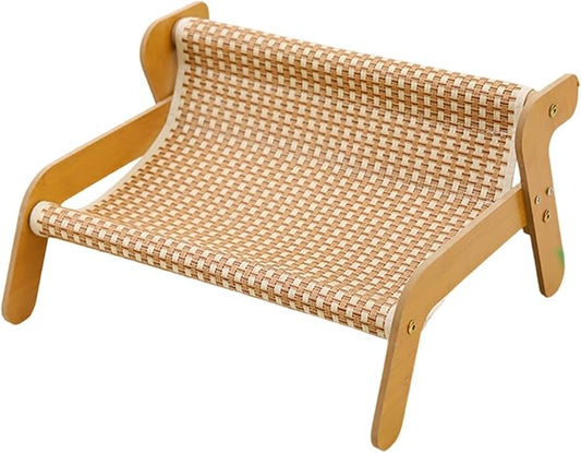 The Claw Lounge, Cat Sisal Chair, 2 in 1 Cats Hammock Lounge, Wear-Resistant Scratching Pad Lounge Chair, Cat-Friendly Summer Breathable Fabric for Indoor Cats (Cool Mat)