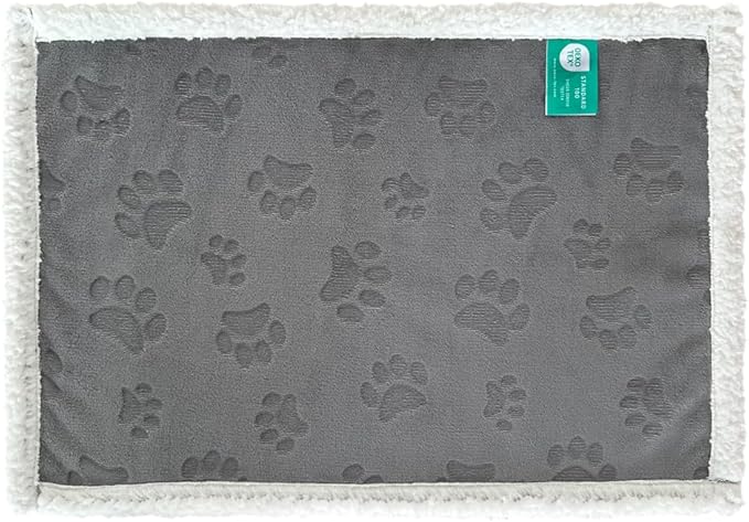 Qeils 1 Pack 3 Dog Blankets for Small Dogs - 3 pcs Waterproof Dog Blanket Washable - Soft Sherpa Fleece Puppy Blanket for Kitten Doggy, Warm Cat Blankets for Indoor Cats, 16"X23", Grey