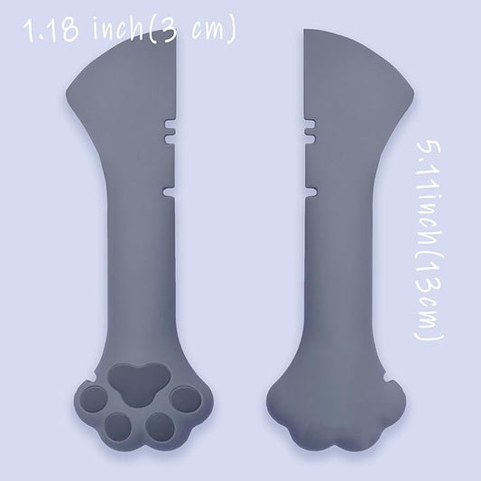 Meow&Woof Cat Wet Food Spoon, Mini Spatula for Pet Canned Food, BPA Free Can Spoons for Animal Feeding, Small Jars Spatulas, Easy Clean Scraper for Dog Food Cans (2 Spoons)