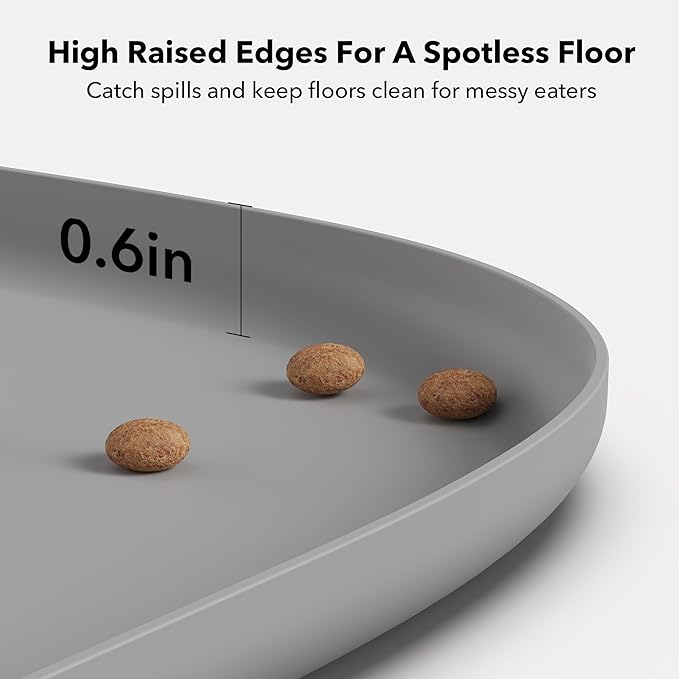 PETLIBRO Pet Mats for Dogs and Cats, Extra Large Dog Bowl Mat for Feeder or Fountain, Non-Slip Waterproof Pet Feeding Mat for PLAF103 Dual Tray, PLAF109, PLAF203 Dual Tray, PLAF301, 22''x16.5''