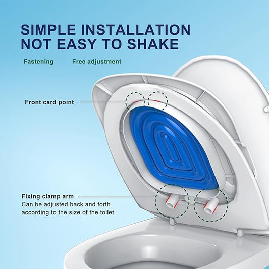 Cat Toilet Training Kit,Cat Toilet Trainer Reusable Safe Easy to Install Removable for Home (White Tray, 1 Blue Inner Support)