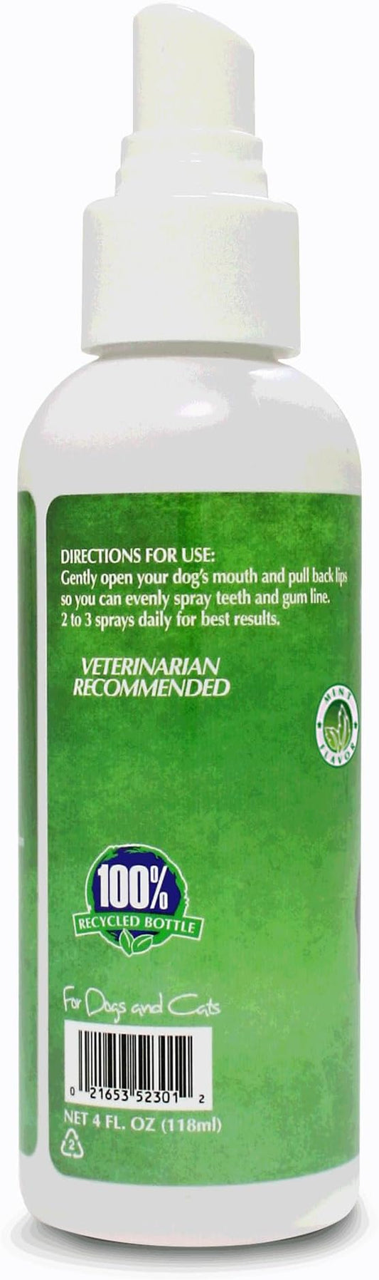 Bio-groom Fresh Bark Dog Breath Freshener - No Chew Dental Spray for Dogs & Cats, Teeth Cleaning Oral Care for Plaque & Tartar, No Brushing Required, Made in The USA - Mint, 4 fl oz