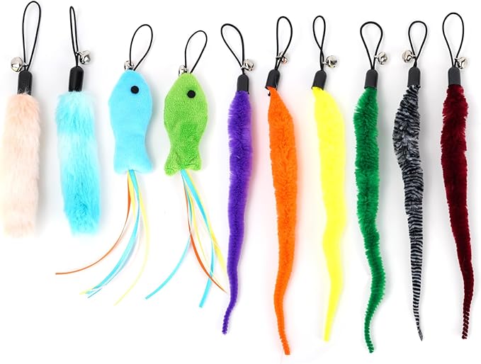 AAA AMUSANG Interactive Cat Toys - Cat Ball Toy Accessory with Fish Toys and Worm Toys, Automatic Kitten Toy Refills for Cats to Chase and Motion Activated