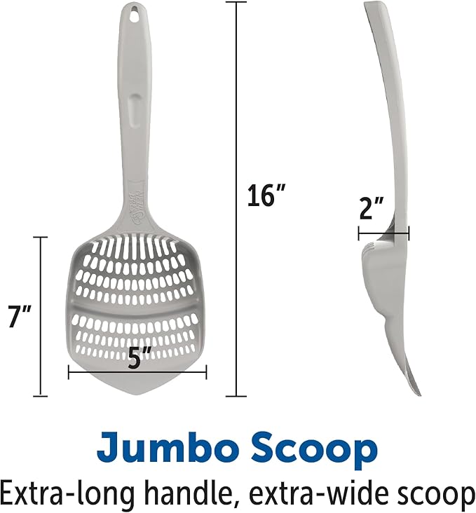 KittyGoHere Senior Cat Litter Box, Small Size, Black, Pet Safe Kitty Litter Box, Low 3" Entry, Lots More Room for Your Cats Comfort - Includes 1 Kitty Pan & 1 Curved Pet Scoop
