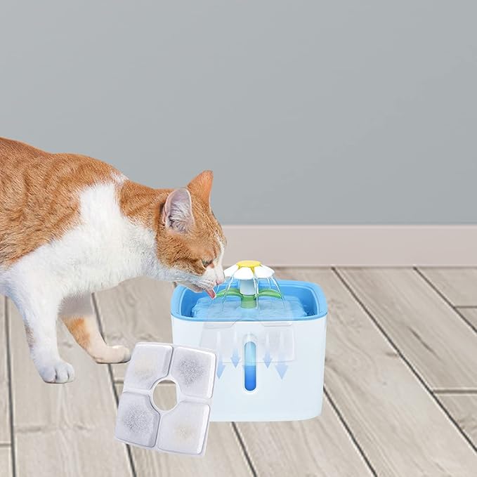 Cat Water Fountain Filters, Cirfifth Cat Fountain Filter Replacement, for Square Cat Water Fountain Inside (16 Pack)