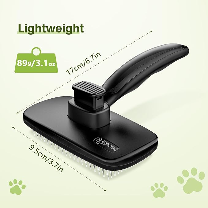 Pecute Self-Cleaning Slicker Brush for Dogs, Cats, Lightweight Dog Brush for Shedding Massaging Grooming, Cat Brush Gently Removes Loose Fur Undercoat for Small Dogs Cats Rabbits of All Hair Types