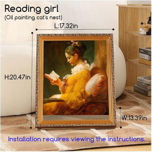 Handcrafted Oil Painting Cat Nest(Mona Lisa)