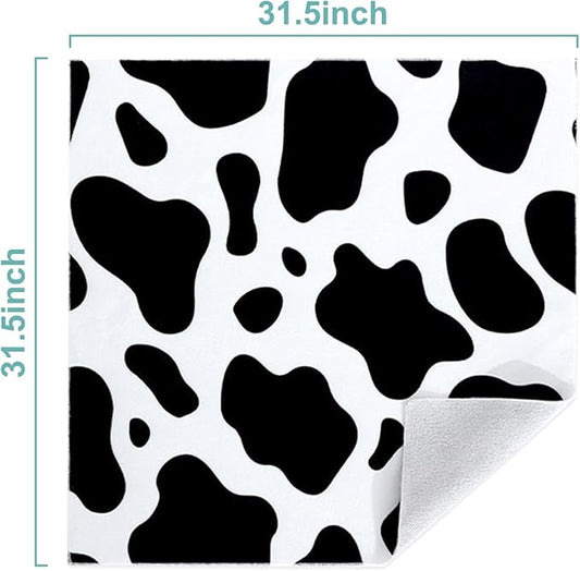 Cat Grooming Wrap for Cutting Nails with Cat Nail Clipper, Self-Adherent Wrap for Ear Cleaning, Anti-Runaway/Scratch, Cat Swaddle Wrap for Calming, Cow White