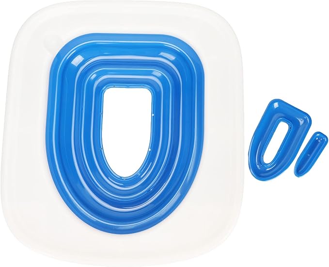 Luqeeg Cat Training Kit System - Professional Reusable Cat Toilet Trainer, Urinal Seat with Extra Blue Tray, Recess Design Facilitates Tray Removal