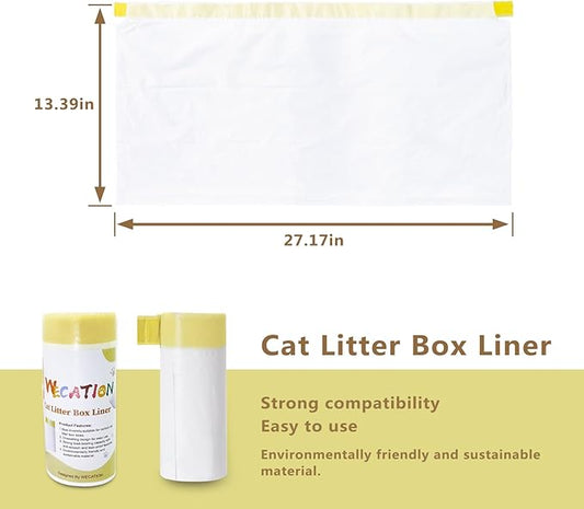60 Count Cat Litter Box Liners, Only Compatible with Neakasa and PetPivot Self-cleaning Cat Litter Box