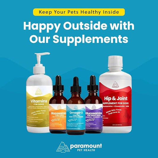 Liquid Glucosamine for Small Dogs, 260mg Glucosamine Liquid for Dogs Joint Supplement for Mobility & Comfort, Easy-to-Use Liquid MSM & Chondroitin, 2 oz