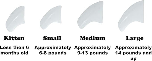 40 Pack Soft Nail Caps for Cat Claws White Medium