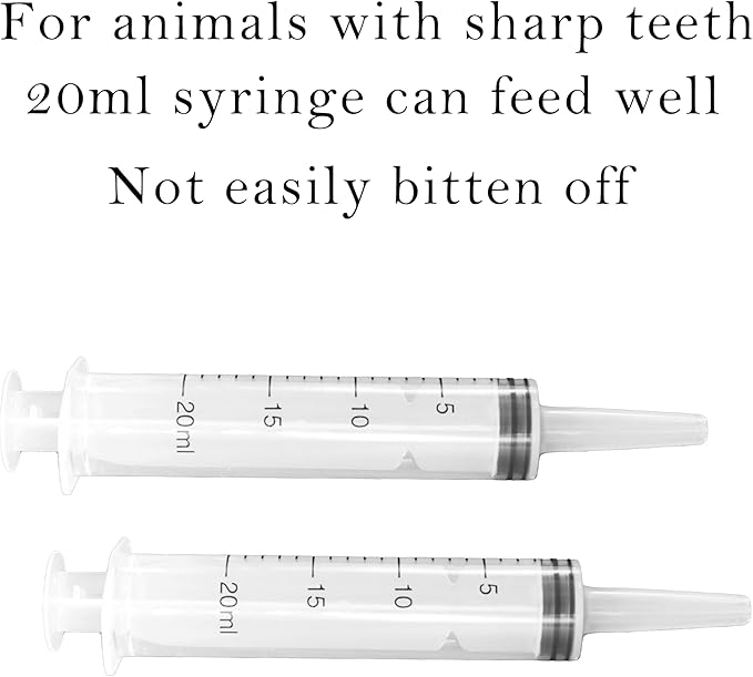 Silicone Feeding Nipple and Syringes for Newborn Kittens, Puppies, Rabbits, Small Animals Dongdong pet (5 Nipple+6 Syringes)