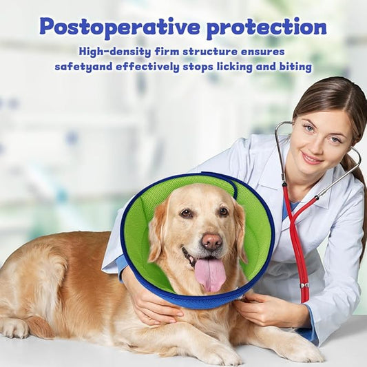 Soft Dog Cone Collar After Surgery Alternative for Dogs to Stop Licking, Comfy Collars for Large/Medium/Small Pet, Adjustable Elizabethan Neuter Recovery E Cones of Shame Neck & Head Ecollars, Cat