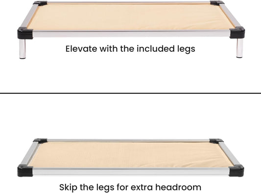 K9 Ballistics Chew Proof Armored Padded Dog Crate Bed, Virtually Indestructible, Legs Included (Sandstone, XX-Large (50" L x 33" W x 8" H))