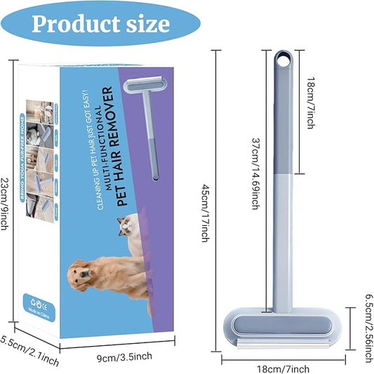 4 in 1 Multifunctional Reusable Pet Hair Remover Brush,Dog & Cat Hair Remover Tool for Couch,Bedding & Carpet,Washable Fur Remover with Dual-Sided Cleaning Brush