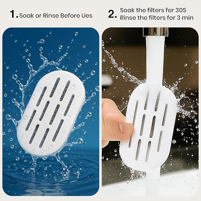 Cat Water Fountain Filters, 28 Pack Cat Fountain Filters, Cat Fountain Replacement Filters for 67oz/2L&108oz/3.2L Stainless Steel Cat Water Fountain, Pet Water Fountain Filters (14 Filters&14 Sponges)