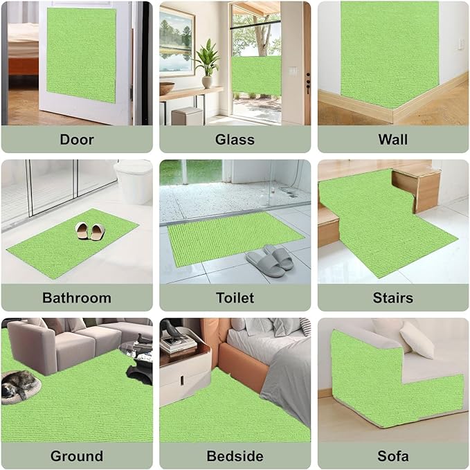 Cat Scratch Couch Furniture Protector, Adhesive Cat Scratch Pad Deterrent for Furniture, DIY Climbing Cat Scratcher Couch Protector from Cat Claws Scratching for Indoor(Green, 39.3x15.8Inch)