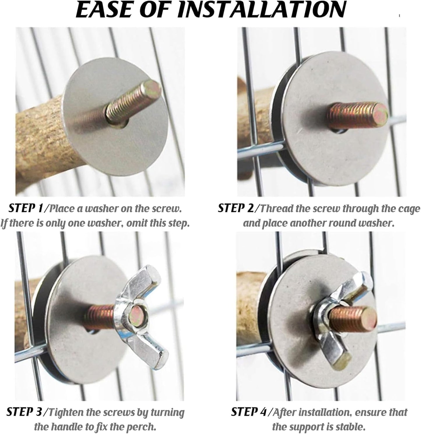 kathson 5pcs Natural Parrot Perch for Cage Wooden Bird Perches Grape Bird Stick Parakeet Climbing Standing Branches Toy Chewable Cage Accessories for Small Budgies Cockatiels Lovebirds