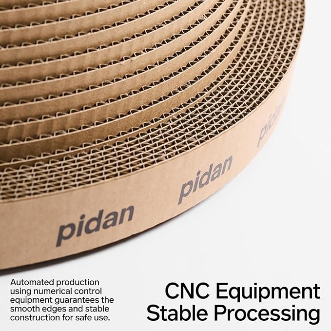 pidan Cat Scratcher Cardboard, Round Cat Scratchers Bed for Indoor Cats Scratching Board,A-Grade Corrugated Base Paper,Safe Glue (Cone Type)