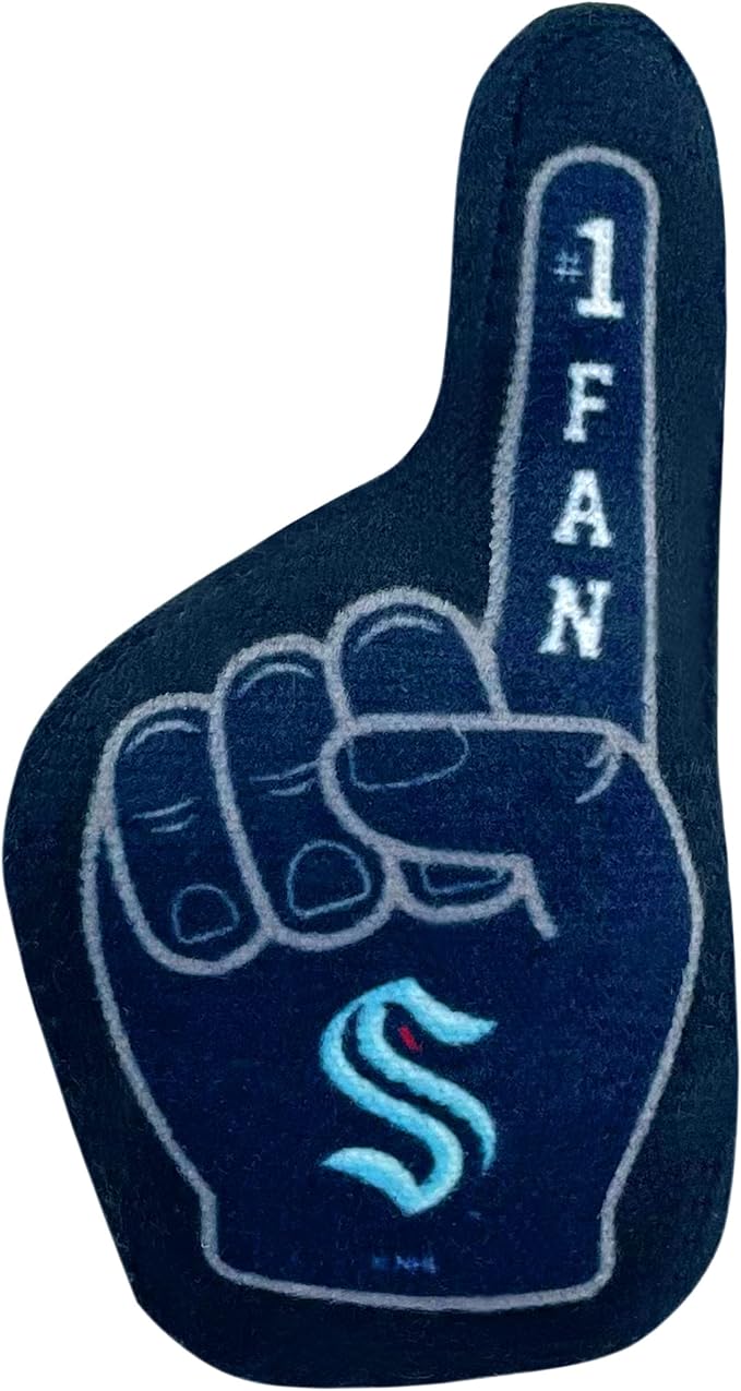 Best Plush CAT Toy NHL Seattle Kraken Complete Set of 3 Piece Cat Toys Filled with Fresh Catnip. Includes: 1 Jersey Cat Toy, 1 Hockey Puck Cat Toy with Feathers & 1#1 Fan Cat Toy. Beautiful Team Logo