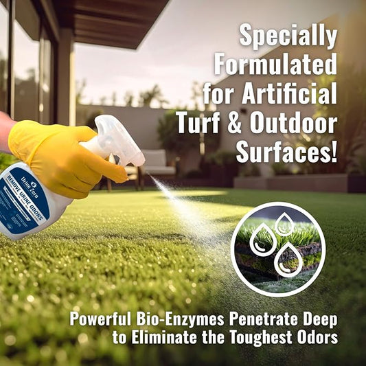 Pet Odor Eliminator Spray - Bio-Enzyme Cleaner for Dog & Cat Urine | Instantly Removes Odors on Artificial Grass, Carpet, Rugs & Tile | Pet & Kid Safe, 32 oz Ready-to-Use