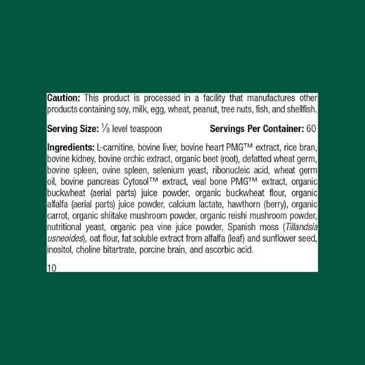 Standard Process Inc. Canine Cardiac Support - Dog Heart Health Supplement - Nutritional Formula to Support Cardiac Function - Pet Health Supplement with Selenium - 25 g