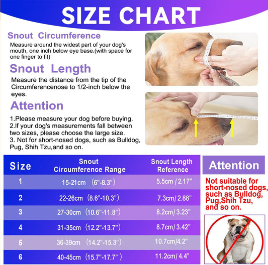 Basket Muzzle - Anti Biting Chewing, Sturdy Lightweight Allows Panting Drinking, Suitable for Grooming Trimming Training - Transparent, Size 5