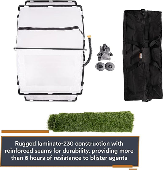 MIRA Safety FirstBreed Collapsible CBRN Animal Ark Dog Gas Mask | Military-Grade Enclosure and Protection for Dogs & Cats (Standard Kit (No MB-90 PAPR or Filters))