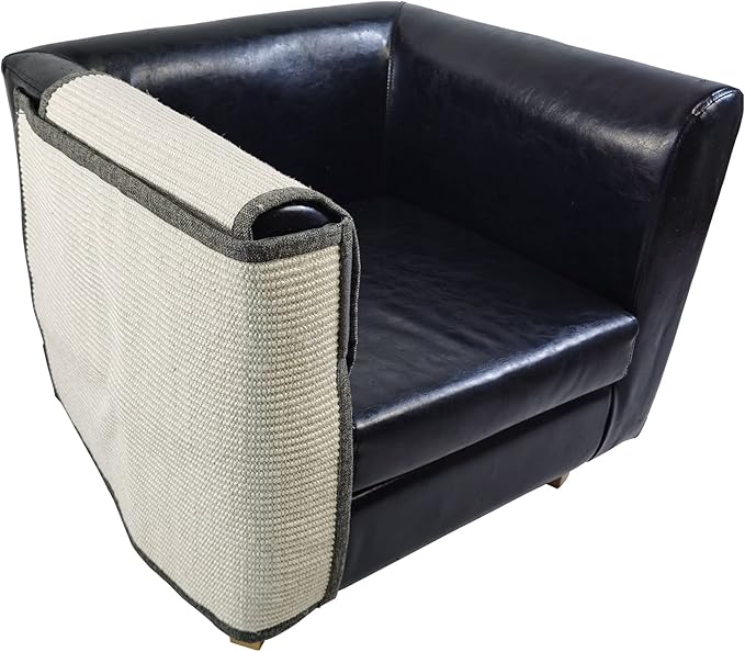Fully Wrapped Cat Scratcher Couch- Natural Sisal Furniture Protection from Cats-Corner cat Scratcher for Couch Bed,Chair-Easy Installation