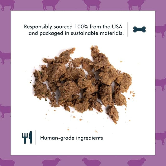 King Lou Pets - Human Grade Raw Food for Dogs and Cats - Complete Meal for Pets - Freeze Dried Lamb Recipe - 14oz