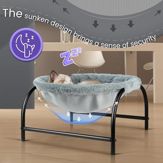 Cat Bed Dog Bed Pet Hammock Bed Kitty Sleeping Cat Supplies Pet Supplies Whole Wash Stable, Detachable, Breathable, Easy Assembly Indoors Outdoors, 16.9 in x 16.9 in x 9.5 in