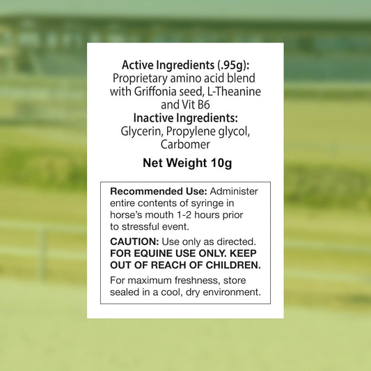 SynChill AF Calming Gel for Nervous Horses - Single Serving - Advanced Formula with L-Theanine, Increased Potency, 100% Natural Supplement, Disposition & Confidence Support for Horses