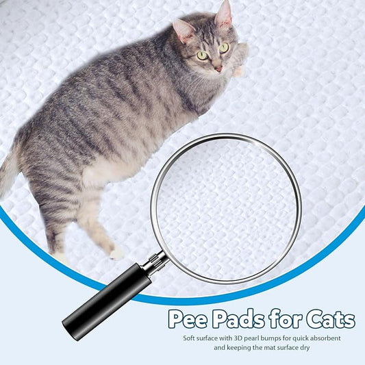 50 Count Cat Pad Refills Super Absorbent Pee Pads for Cats Enhanced Odor Control with Light Scent 16.9" x 11.4" Compatible with Tidy Cats Breeze Litter System