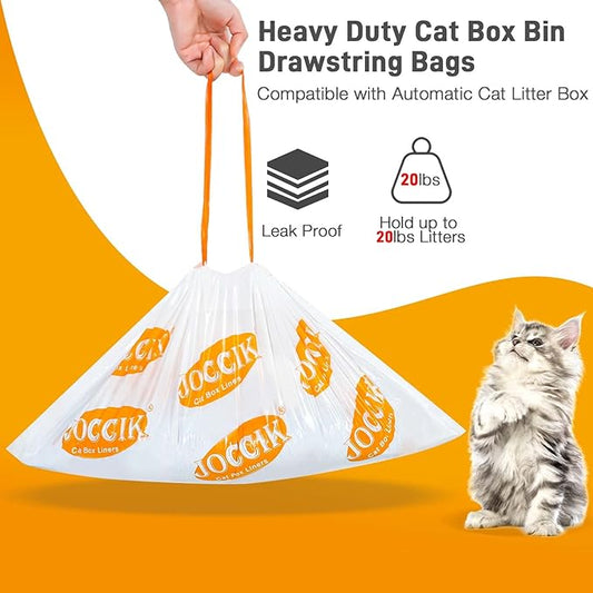 Cat Litter Bags for Automatic Litter Box Liners Compatible with MeoW SC01/C02/LR01, Waste Bags for X & MAX, 22" 12.8" 50 Count