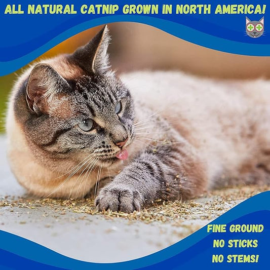 Smokey's Stash Catnip Stalkless Dried Ground Premium Bulk 6 Ounce Bag Strong Cat nip for Cats…