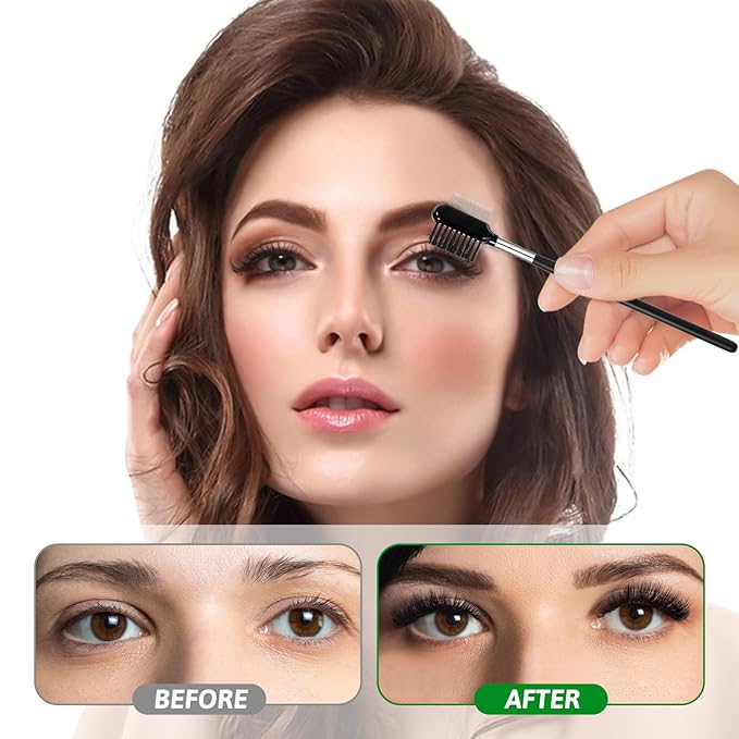 Metal Grooming Comb for Dogs, 2 PCS Double-Sided Dog Grooming Comb Soft Bristles Eye Cleaning Brush Facial Brush Tear Stain Removal Tool for Dogs Puppies Cats Removing Booger Flea Gunk Crust Mucus