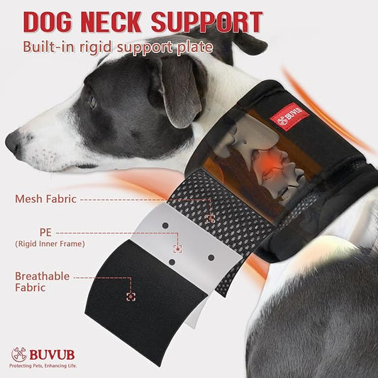 Adjustable Dog Neck Brace for Neck Pain & Injury Relief - Soft & Comfortable Support Collar for Dogs for Recovery After Surgery or Injury(Small)