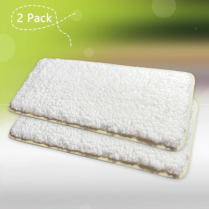 Replacement Pad for Dog Carrier Cat Carrier Pet Carrier, Plush and Rattan Mats, Double-Sided, Dog Bed Mat Crate Mat Kennel Pad 2-Pack