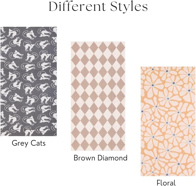 Set of Two 39.4’'x15.8’’ Trimmable DIY Upholstery Cat Anti-Scratch Mat - Asisumption Self-Adhesive Pads for Carpet, Cat Tree Shelves Replacement, Cat Climbing Walls and Couch Protector (Floral)