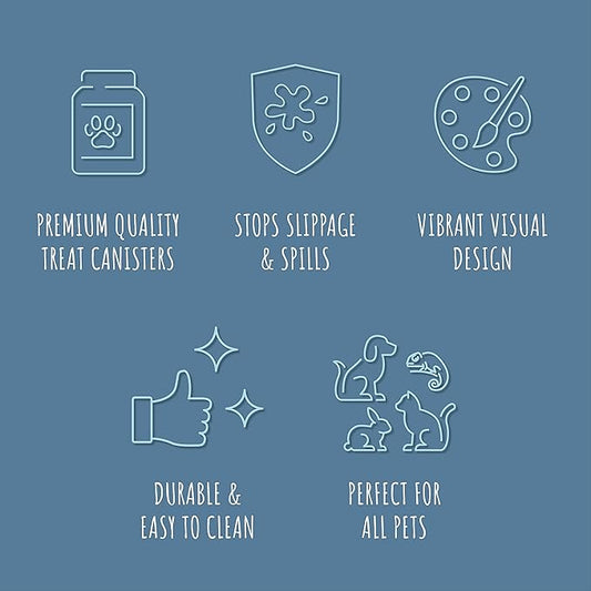 Park Life Designs 1.4 Qt. Small Treat Canister (Casper (Powder Blue))