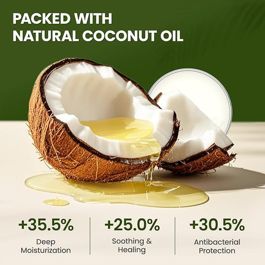 Lick-Safe Dog Paw & Nose Balm with Coconut Oil | All-Natural Moisturizer & Soother for Dry, Cracked Pads & Snout| Cat Wax & Cream, Nose Butter for frenchies| Horse Hoof Care (60 g /2.1 oz)