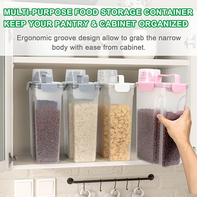 TBMax Cat Dog Food Container 5 to 7 lbs, Secondary Pet Food Storage Beyond a Large Dog Food Bin for Daily Use, Easy-Pouring Bird Seed Dispenser, Portable Travel Kibble Container for Outdoor Feeding