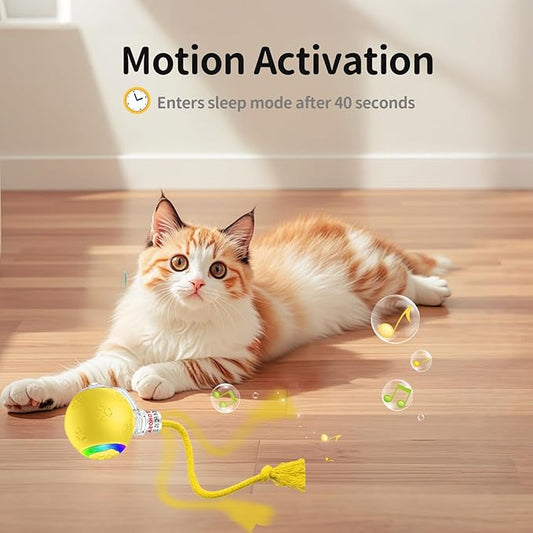 Interactive cat Toys for Bored Indoor Adult Cats. Motion Activated, RGB Lighting, 3 Motion Modes. Kitten Toys for Indoor Cats self Play