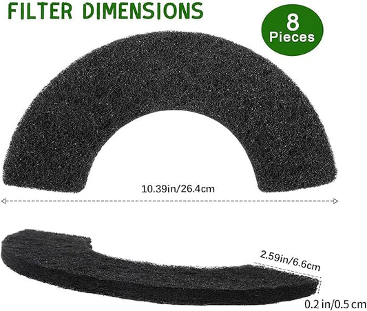 8Pcs Carbon Filters Compatible with Litter-Robot 4,Replacement Activated Charcoal Filters for Litter Box Carbon Premium Filter,Thickened and Durable,Eliminate Odor and Controls Moisture on Pet's Body