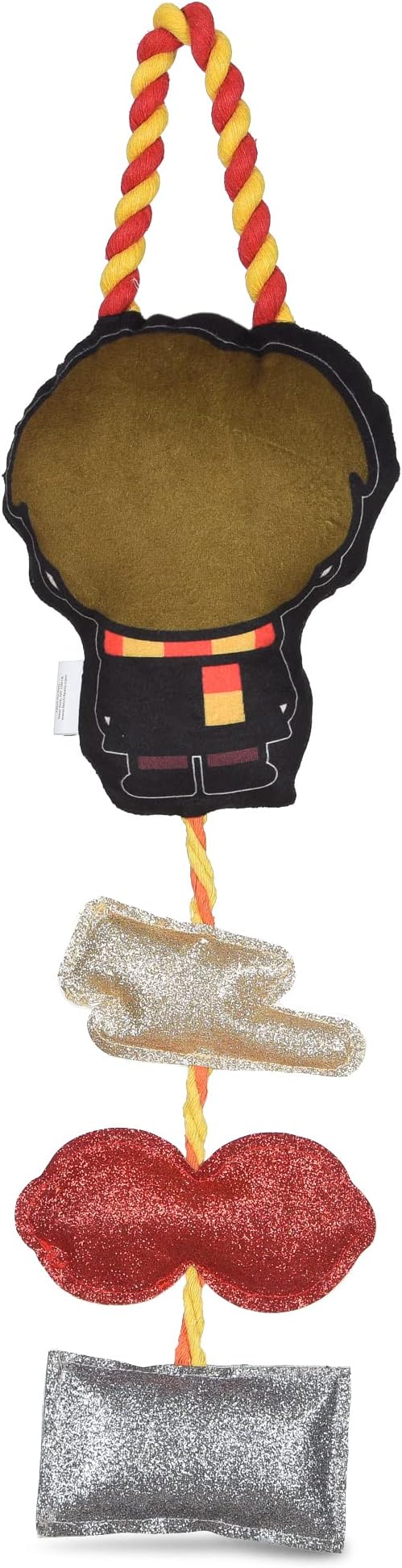 Harry Potter Cat Toy, Door Hanger with Catnip | Door Hanger Cat Toy with Harry Potter, Lightning Bolt, Glasses, and Hogwarts Invitation Plush with Catnip Components on Rope