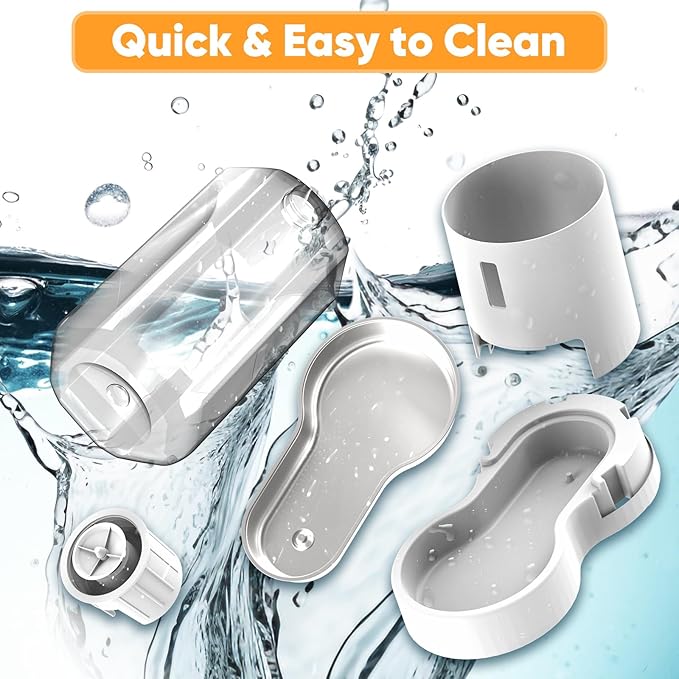 7L Automatic Dog Water Dispenser Bowl, Gravity Pet Water Dispenser with Stainless Steel Bowl, No Spilling Large Capacity Water Feeder for Dogs Cats (7L Without Filter Black)