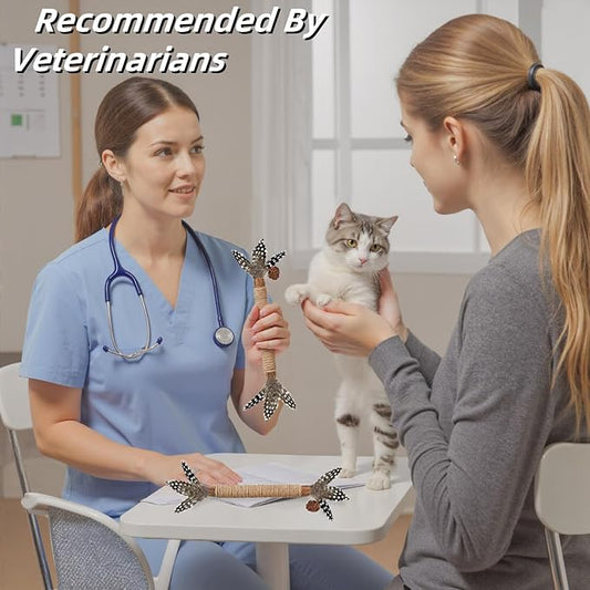 Cat Toys,14Pack Silvervine Cat Feather Toy Kitten Chew Stick Catnip Treat with Bell for Cleaning Teeth Indoor Kitty Teaser Wand Molar Snack Interactive Pet Rabbit Bunny Hamster Guinea Pig