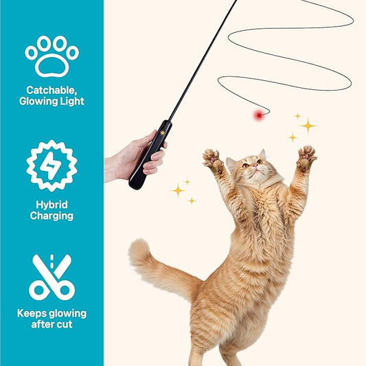 THE WAYS Lumiwhisker Cat Toys for Indoor Cats, LED Light Wand Toy
