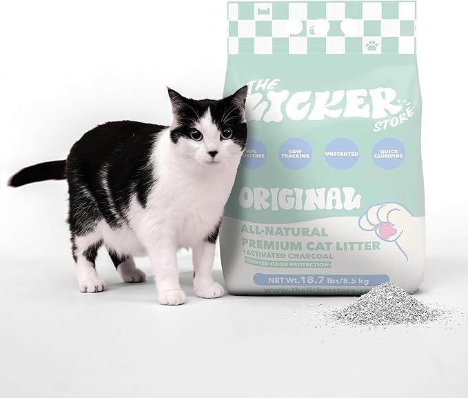 CLR2000A-SET2 Unscented Premium Clumping Bentonite Clay Cat Litter w/Activated Charcoal, Natural Odor Control, 99% Dust-Free, 18.7 LBS (Set of 2)
